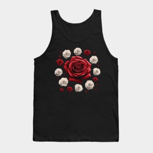 Beutiful Rose Flowers T-shirt Design. Tank Top